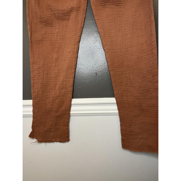 Lola River Pants Womens Large Rust 100% Cotton Gauze Drawstring Casual Lounge - Picture 7 of 9